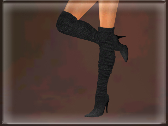 ::BnB:: Over the knee MESH boots~DENIM~grey