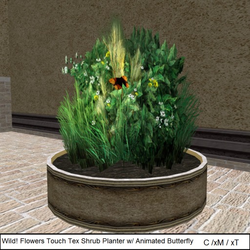 Wild! Flowers Butterfly Planter Touch Tex - C/xM/xT