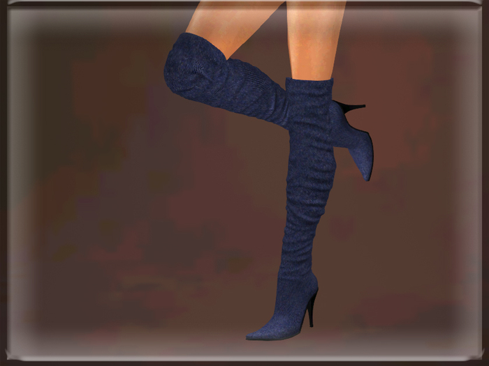 ::BnB:: Over the knee MESH boots~DENIM~ blue