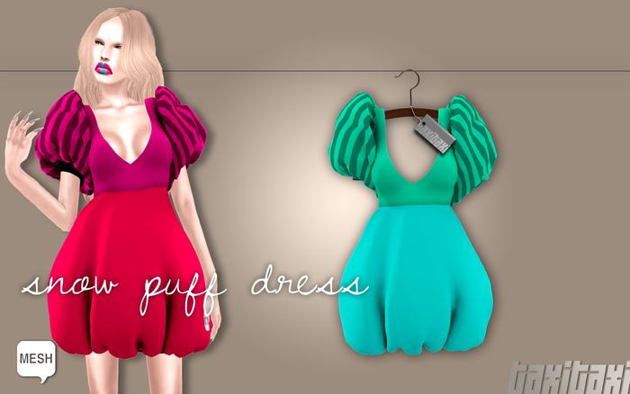 [TAXI TAXI] SNOW PUFF DRESS DEMO