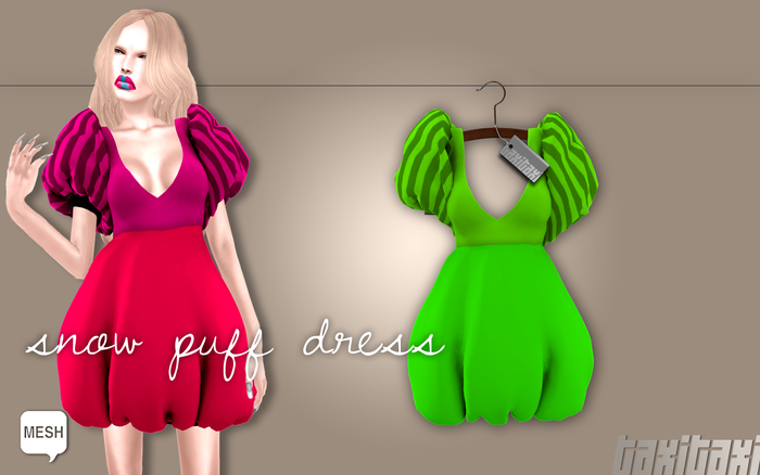 [TAXI TAXI] SNOW PUFF DRESS DEMO