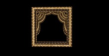 Designer gold drapes frame texture full perms