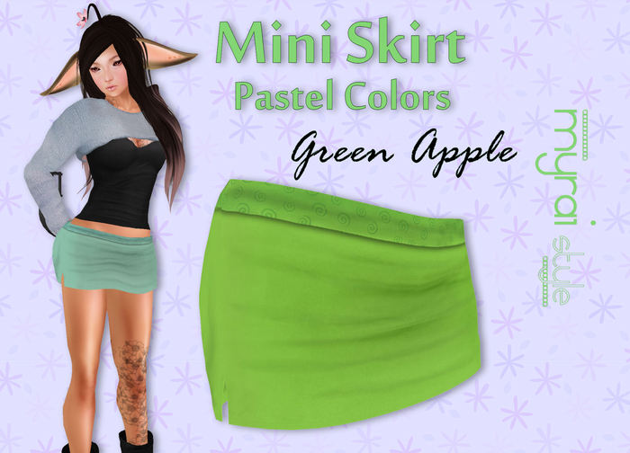 Mini Skirt Pastel Colors .:Green Apple:. **Myrai Style**
