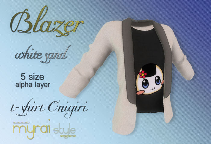 Blazer withe sand Onigiri Black