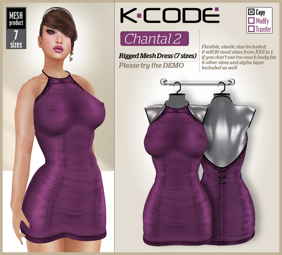 K-CODE Chantal 2 - Rigged Mesh Dress
