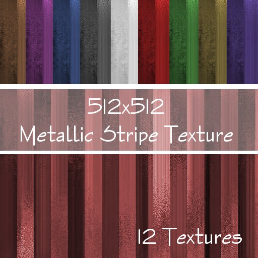 *CUPIDS TEXTURES* 12 Metallic Stripe Textures