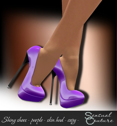 Mesh shiny shoes   * purple *