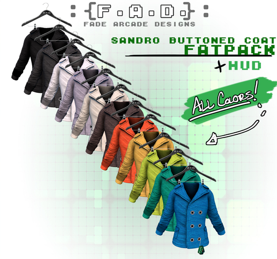 :{F.A.D.}: Sandro Buttoned Coat FATPACK :: All Colors! ::