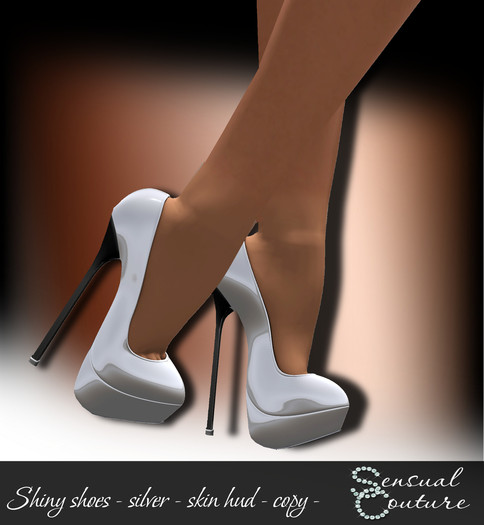 Mesh shiny shoes   * silver *