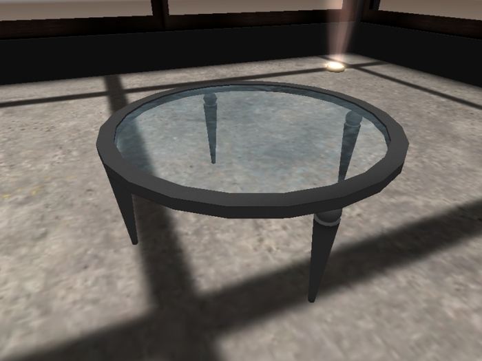 Simple Black Glass Coffee Table -box-