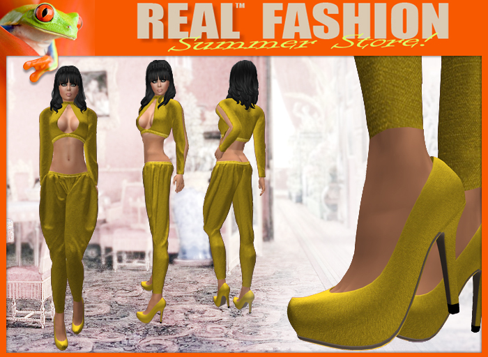 "REAL FASHION" Harem style set - Complete outfit - GOLDEN