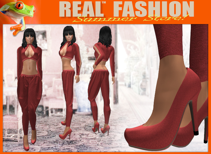 "REAL FASHION" Harem style set - Complete outfit - RED