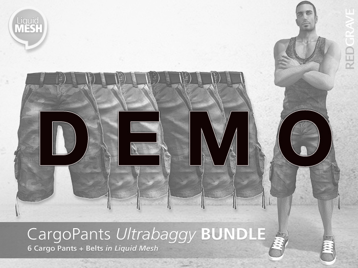 DEMO Mesh - CargoPants UltraBaggy BUNDLE  - REDGRAVE