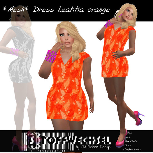 [Stoffwechsel] *Mesh* Mini Dress Laetitia orange