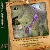 @CT@ TWI Dog/wolf Necklace Gold/Alexandrite