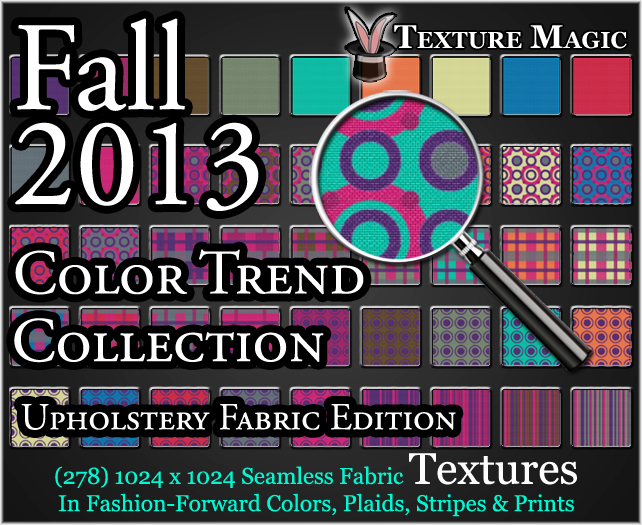 Complete Fall 2013 Coordinating Color Trend Upholstery Collection