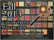 Autumnal Collection - Fall 2013 Coordinating Color Trend Upholstery Fabric Textures