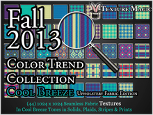 Cool Breeze Collection - Fall 2013 Coordinating Color Trend Upholstery Fabric Textures