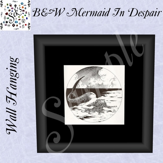 Sek's B&W Mermaid In Despair