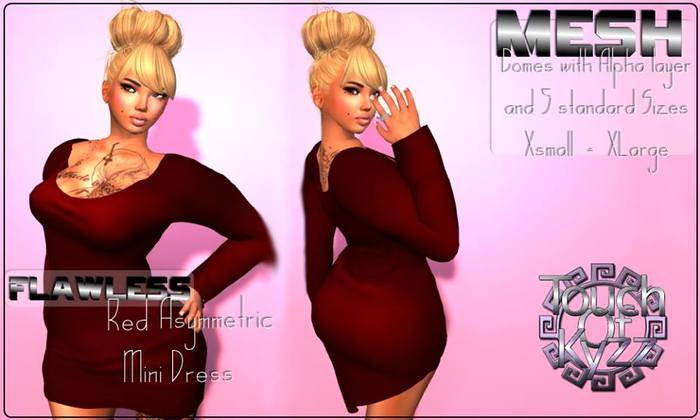 Flawless Red Asymmetric Mini Dress