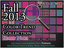 Berry Nice Collection - Fall 2013 Coordinating Color Trend Upholstery Fabric Textures