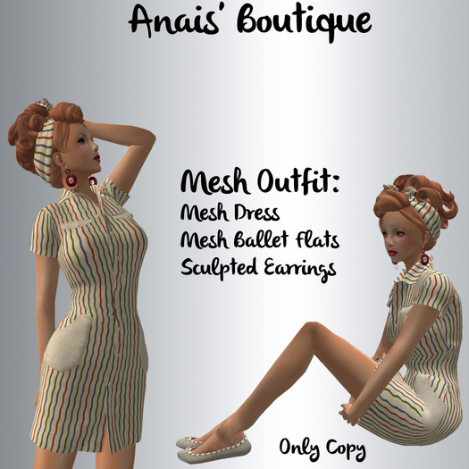 Anais' Mesh Outfit  Stripes