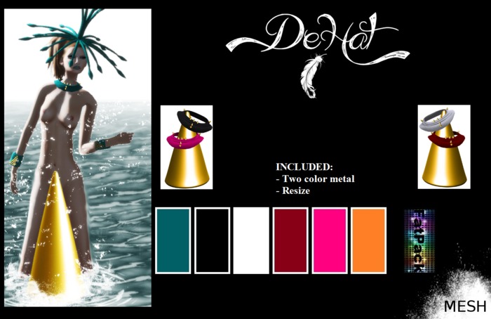 *DeHat* White Collar GOLD/SILVER