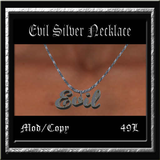 Evil Silver Necklace