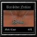Brat silver necklace