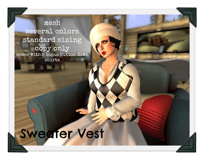 *Ms argyle sweater vest