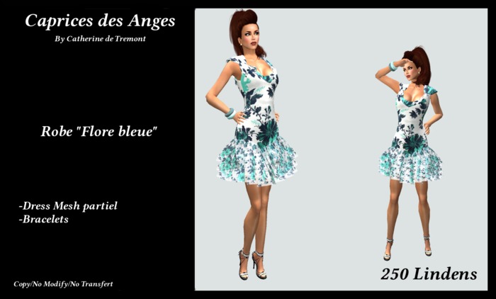 *CdT* Robe "Flore Bleue"