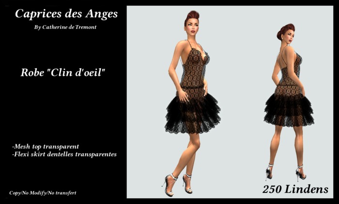 *CdT* Robe "Clin d'Oeil" noire