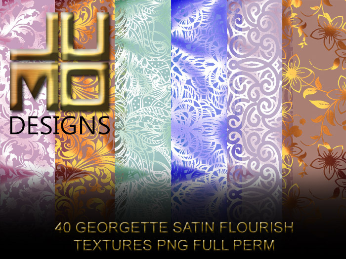 .:JUMO:. Georgette Satin Flourish Textures