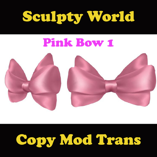 Sculpted Pink Accessory Bow / Ribbon