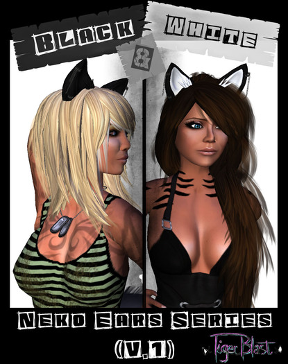 x TigerBlast x - Ears V.1 - B & W Series - Black Pack