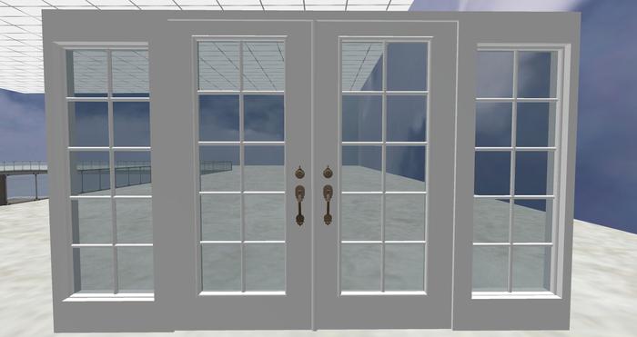 French Door Complete - Paintable - Mesh Builders FP