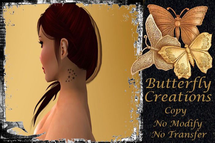 Butterfly Creations-Black stars neck tat2