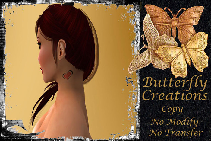 Butterfly Creations-Black & Red Heart Neck tat2