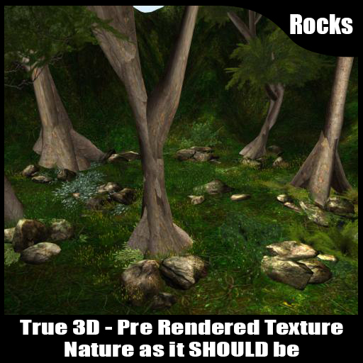 Rock-Set6moss - Sculpted