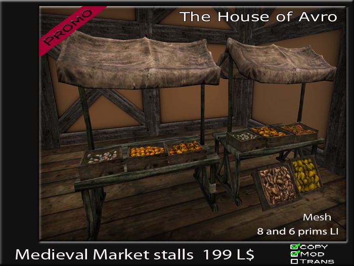 Medieval Market stalls Boxed