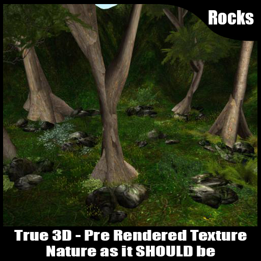 Rock-Set4-moss - Sculpted