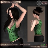 ~JJ~ Mesh Casual Tank Blouse (jersey stars)