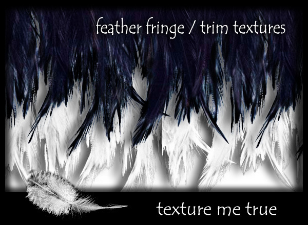 feather trims, fringe texture pack