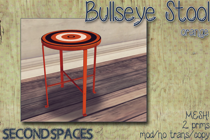 *SS* Bullseye stool - orange (bxd)