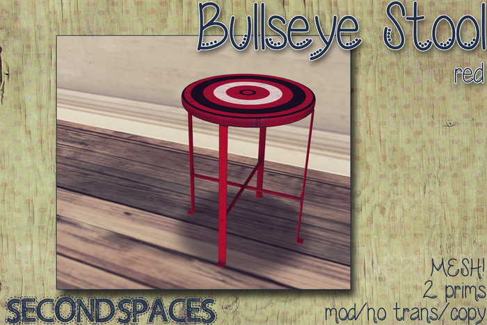 *SS* Bullseye stool - red (bxd)