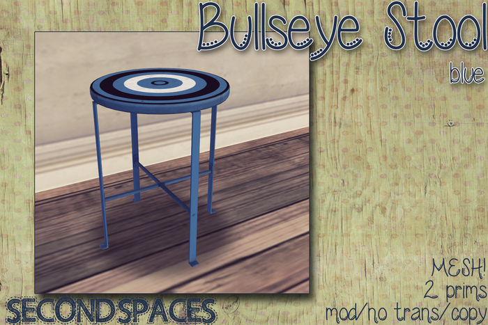 *SS* Bullseye stool - blue (bxd)