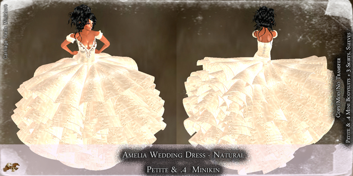 @CT@ Amelia Wedding Dress (Petite/.4 Minikin) BOXED