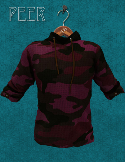 PEER Style: Mesh Hoodie Pink Camo