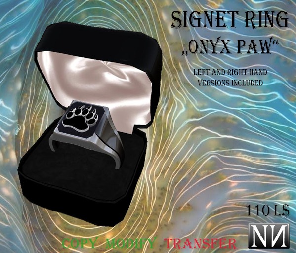 Signet Ring: Onyx Paw
