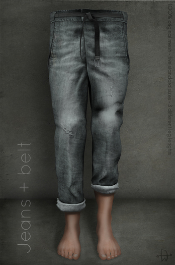 [Deadwool] Jeans + belt (grey)